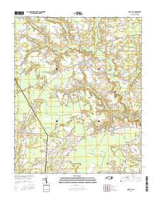 Oak City North Carolina Current topographic map, 1:24000 scale, 7.5 X 7.5 Minute, Year 2016