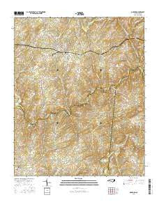 Oakboro North Carolina Current topographic map, 1:24000 scale, 7.5 X 7.5 Minute, Year 2016