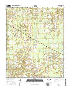 Old Ford North Carolina Current topographic map, 1:24000 scale, 7.5 X 7.5 Minute, Year 2016