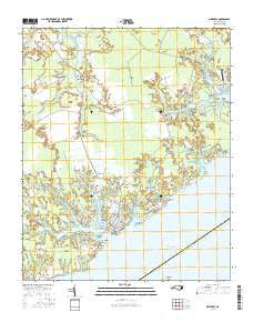 Oriental North Carolina Current topographic map, 1:24000 scale, 7.5 X 7.5 Minute, Year 2016