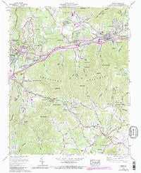 Oteen North Carolina Historical topographic map, 1:24000 scale, 7.5 X 7.5 Minute, Year 1962