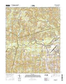 Overhills North Carolina Current topographic map, 1:24000 scale, 7.5 X 7.5 Minute, Year 2016