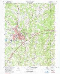 Oxford North Carolina Historical topographic map, 1:24000 scale, 7.5 X 7.5 Minute, Year 1981