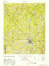 Oxford North Carolina Historical topographic map, 1:62500 scale, 15 X 15 Minute, Year 1953