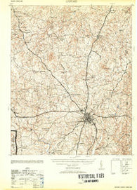 Oxford North Carolina Historical topographic map, 1:62500 scale, 15 X 15 Minute, Year 1953