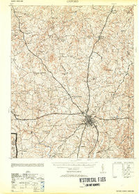 Oxford North Carolina Historical topographic map, 1:62500 scale, 15 X 15 Minute, Year 1953