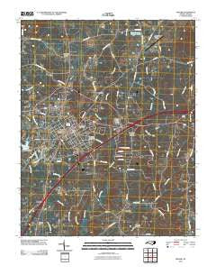 Oxford North Carolina Historical topographic map, 1:24000 scale, 7.5 X 7.5 Minute, Year 2010