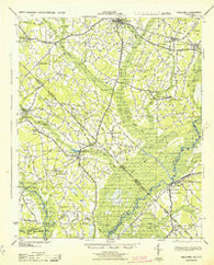 Pages Mill North Carolina Historical topographic map, 1:62500 scale, 15 X 15 Minute, Year 1943