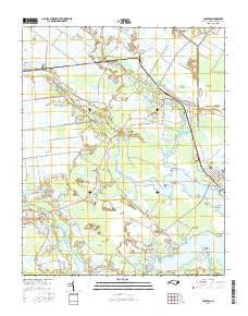 Pantego North Carolina Current topographic map, 1:24000 scale, 7.5 X 7.5 Minute, Year 2016