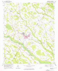Pembroke North Carolina Historical topographic map, 1:24000 scale, 7.5 X 7.5 Minute, Year 1972