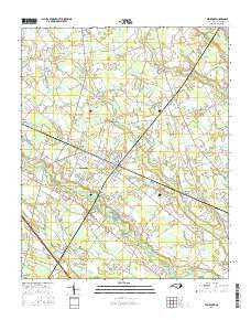 Pembroke North Carolina Current topographic map, 1:24000 scale, 7.5 X 7.5 Minute, Year 2016