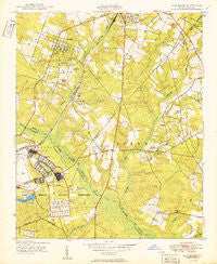 Pine Bluff North Carolina Historical topographic map, 1:24000 scale, 7.5 X 7.5 Minute, Year 1950