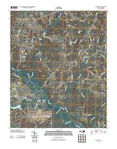 Pinebluff North Carolina Historical topographic map, 1:24000 scale, 7.5 X 7.5 Minute, Year 2010