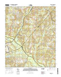 Pinebluff North Carolina Current topographic map, 1:24000 scale, 7.5 X 7.5 Minute, Year 2016