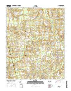 Pinetops North Carolina Current topographic map, 1:24000 scale, 7.5 X 7.5 Minute, Year 2016