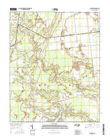 Pinetown North Carolina Current topographic map, 1:24000 scale, 7.5 X 7.5 Minute, Year 2016
