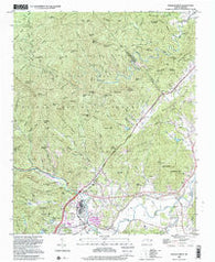 Pisgah Forest North Carolina Historical topographic map, 1:24000 scale, 7.5 X 7.5 Minute, Year 1997