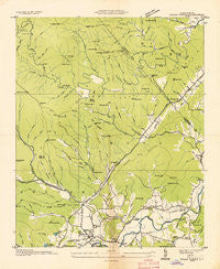 Pisgah Forest North Carolina Historical topographic map, 1:24000 scale, 7.5 X 7.5 Minute, Year 1935