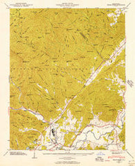 Pisgah Forest North Carolina Historical topographic map, 1:24000 scale, 7.5 X 7.5 Minute, Year 1945