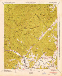 Pisgah Forest North Carolina Historical topographic map, 1:24000 scale, 7.5 X 7.5 Minute, Year 1946