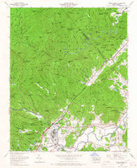 Pisgah Forest North Carolina Historical topographic map, 1:24000 scale, 7.5 X 7.5 Minute, Year 1965