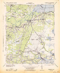 Plymouth North Carolina Historical topographic map, 1:125000 scale, 30 X 30 Minute, Year 1943