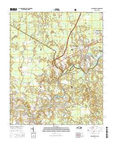 Pollocksville North Carolina Current topographic map, 1:24000 scale, 7.5 X 7.5 Minute, Year 2016
