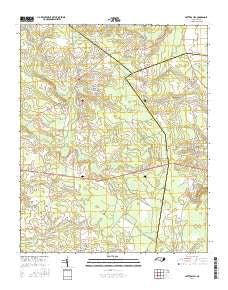 Potters Hill North Carolina Current topographic map, 1:24000 scale, 7.5 X 7.5 Minute, Year 2016