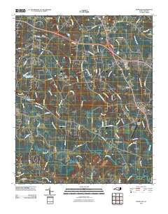 Powhatan North Carolina Historical topographic map, 1:24000 scale, 7.5 X 7.5 Minute, Year 2010