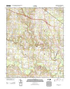 Powhatan North Carolina Historical topographic map, 1:24000 scale, 7.5 X 7.5 Minute, Year 2013