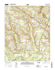 Princeton North Carolina Current topographic map, 1:24000 scale, 7.5 X 7.5 Minute, Year 2016