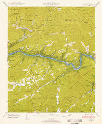 Proctor North Carolina Historical topographic map, 1:24000 scale, 7.5 X 7.5 Minute, Year 1940
