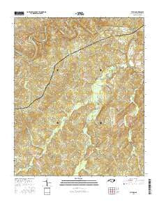 Putnam North Carolina Current topographic map, 1:24000 scale, 7.5 X 7.5 Minute, Year 2016