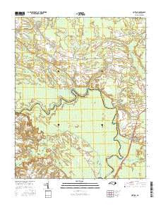 Quitsna North Carolina Current topographic map, 1:24000 scale, 7.5 X 7.5 Minute, Year 2016