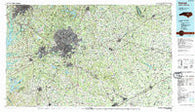 Raleigh North Carolina Historical topographic map, 1:100000 scale, 30 X 60 Minute, Year 1990