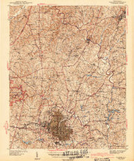 Raleigh North Carolina Historical topographic map, 1:62500 scale, 15 X 15 Minute, Year 1943