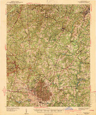 Raleigh North Carolina Historical topographic map, 1:62500 scale, 15 X 15 Minute, Year 1943