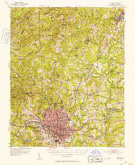 Raleigh North Carolina Historical topographic map, 1:62500 scale, 15 X 15 Minute, Year 1951