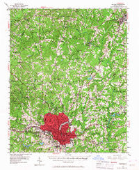 Raleigh North Carolina Historical topographic map, 1:62500 scale, 15 X 15 Minute, Year 1951