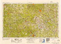 Raleigh North Carolina Historical topographic map, 1:250000 scale, 1 X 2 Degree, Year 1954