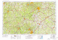 Raleigh North Carolina Historical topographic map, 1:250000 scale, 1 X 2 Degree, Year 1953