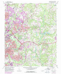 Raleigh East North Carolina Historical topographic map, 1:24000 scale, 7.5 X 7.5 Minute, Year 1968
