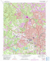 Raleigh West North Carolina Historical topographic map, 1:24000 scale, 7.5 X 7.5 Minute, Year 1968