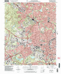 Raleigh West North Carolina Historical topographic map, 1:24000 scale, 7.5 X 7.5 Minute, Year 2002