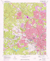 Raleigh West North Carolina Historical topographic map, 1:24000 scale, 7.5 X 7.5 Minute, Year 1968