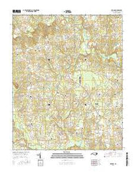 Red Oak North Carolina Current topographic map, 1:24000 scale, 7.5 X 7.5 Minute, Year 2016
