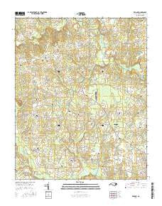 Red Oak North Carolina Current topographic map, 1:24000 scale, 7.5 X 7.5 Minute, Year 2016