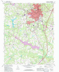 Reidsville North Carolina Historical topographic map, 1:24000 scale, 7.5 X 7.5 Minute, Year 1972