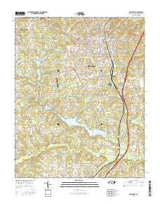 Reidsville North Carolina Current topographic map, 1:24000 scale, 7.5 X 7.5 Minute, Year 2016