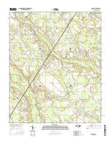 Rennert North Carolina Current topographic map, 1:24000 scale, 7.5 X 7.5 Minute, Year 2016